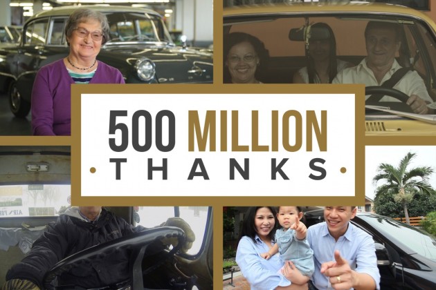 GM thanks customers for 500 million vehicles manufactured