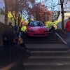 Portland man drives Camaro down steps