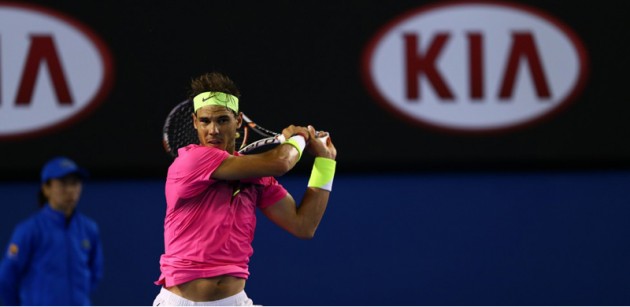 Kia-sponsored Tennis star Rafael Nadal at the 2015 Australian Open