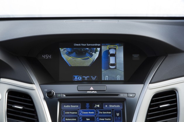 The Acura Surround View display, standard with the  Advance Package