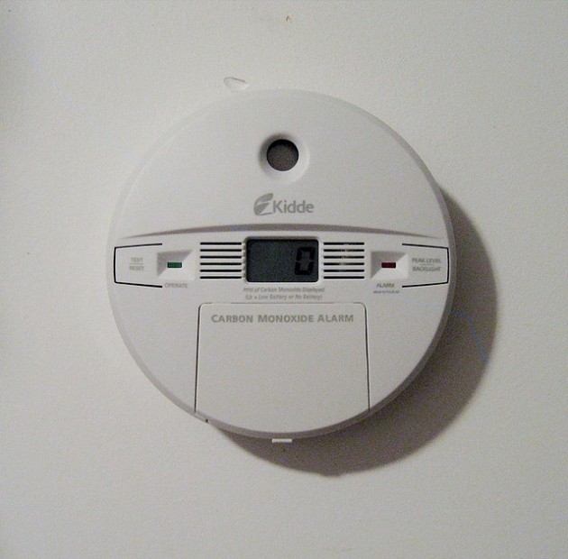 Carbon monoxide detectors can be purchased at stores like Wal-Mart and Home Depot.