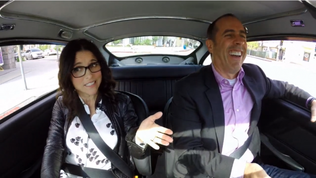 Jerry Seinfeld and Julia Louis-Dreyfus talk about the good old days inside an Aston Martin DB5
