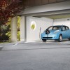 Nissan Leaf in garage