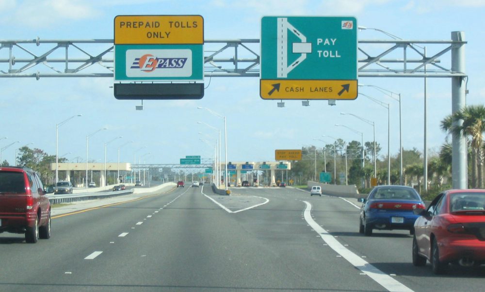 Toll road signs along the Central Florida Expressway
