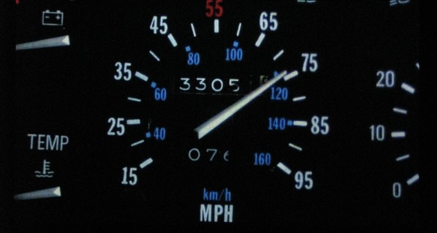 The modified speedometer featured in BTTF