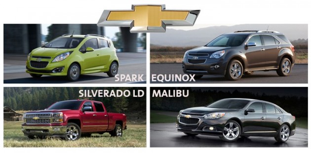 Four Chevy models ranked first in the 2015 J.D. Power Initial Quality Study 