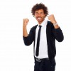 excited young businessman