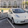 Nissan Leaf at charging station