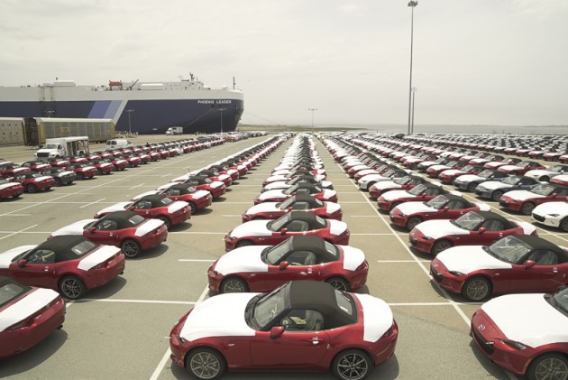 2016 MX-5 fleet waiting to be processed