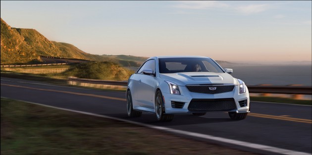 2016 Cadillac ATS-V driving along shoreline