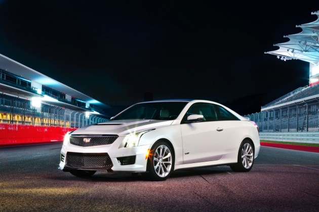 2016 Cadillac ATS-V under the night lights