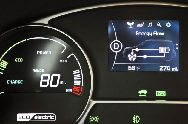 2016 Kia Soul EV dash