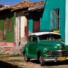 Green Plymouth in Cuba