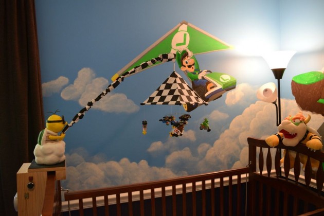 Lakitu crib mobile in Mario Kart nursery