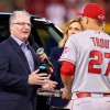 Mike Trout accepts Chevy Silverado pickup truck MVP award