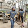 GM Student Corps interns at Osborn High School are cleaning out a greenhouse and refurbishing a courtyard and pond outside their school as their summer project, which dovetails with a massive makeover of the school and Osborn community in August led by Detroit-based non-profit Life Remodeled.