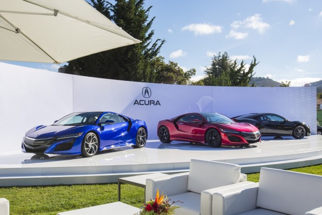 Three production Acura NSX models at The Quail