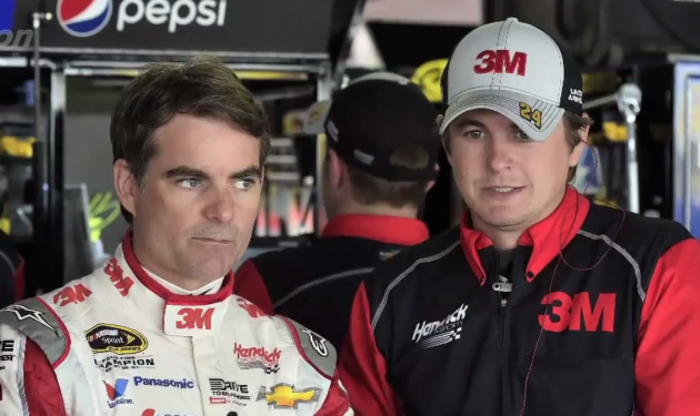 Jeff Gordon with Interior Mechanic Jordan Allen