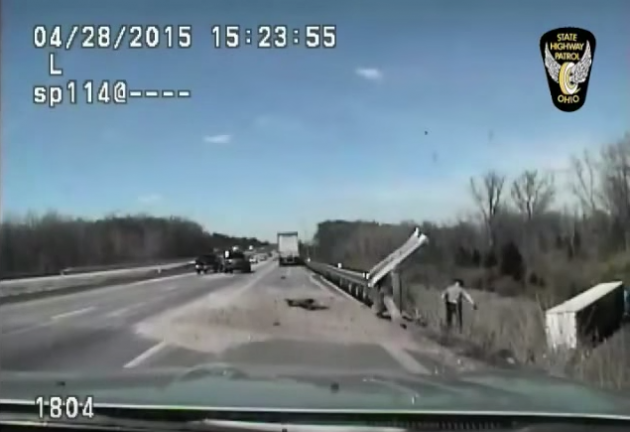 Truck Driver Saved By Ohio State Trooper