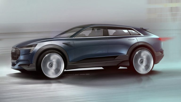 Audi e-tron quattro concept Frankfurt sketch