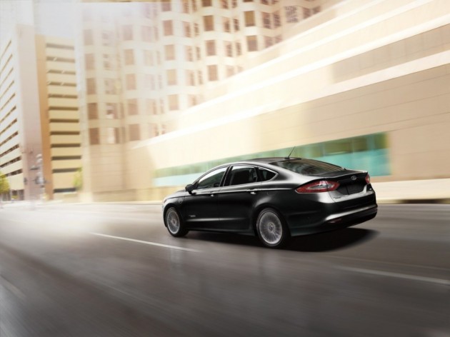 The 2016 Ford Fusion sedan features a newly designed grille. 