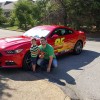 Brett Winek, Son, and Lightning McQueen Mustang