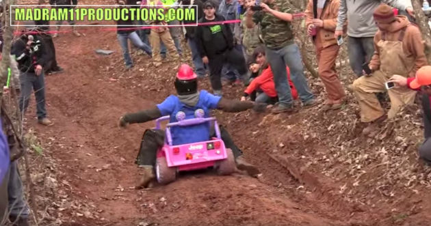 barbie jeep racing