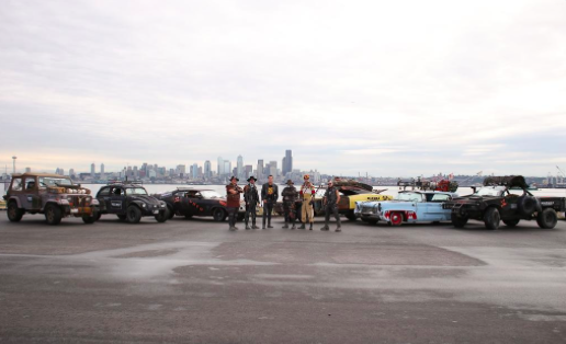 A glimpse of the Mad Max Uber cars