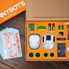 Package Open on Wood Cannybot Robotic toy car