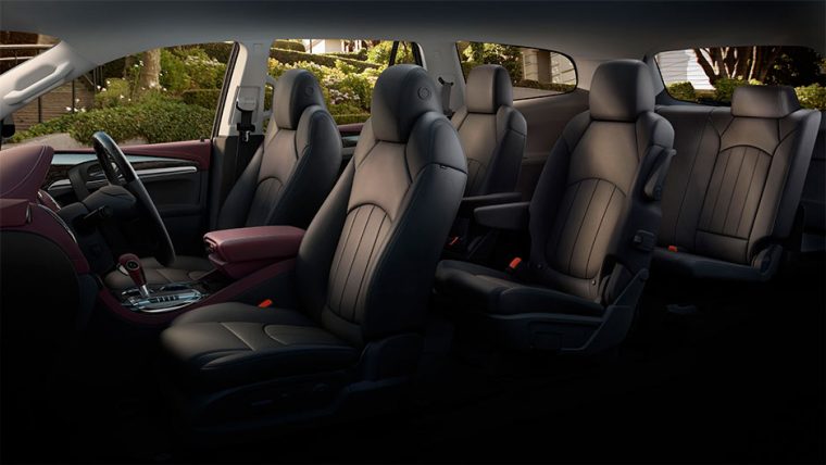 Seven-passenger seating is available with the 2016 Buick Enclave