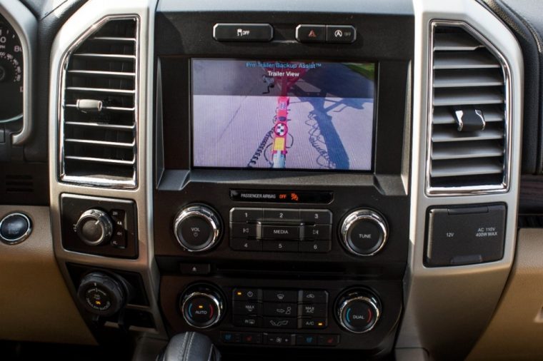 A 2.3-inch Productivity Screen is featured inside the 2016 Ford F-150