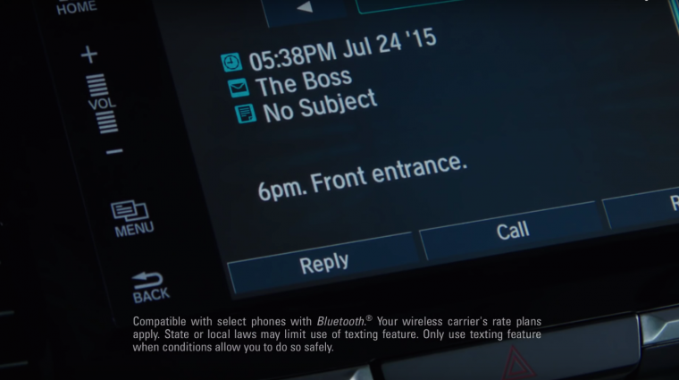 2016 Honda Accord spy commercial Bluetooth