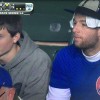 Sad Chicago Cubs fans at Wrigley Field as New York Mets sweep Cubs in NLCS