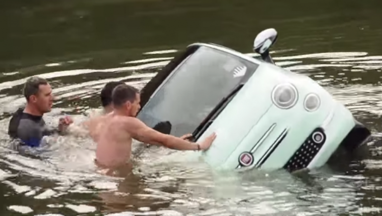 The Fiat 500 even featured the hull of a traditional boat