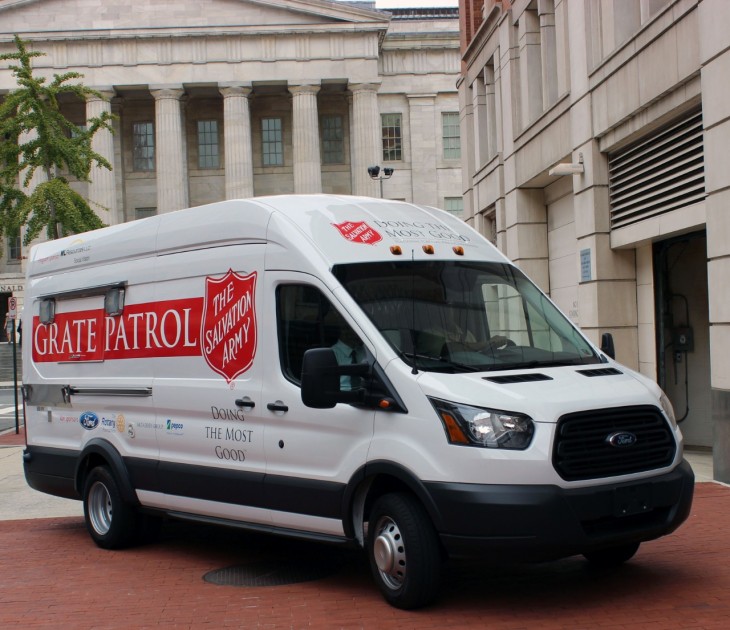 The Salvation Army Grate Patrol's new Ford Transit van