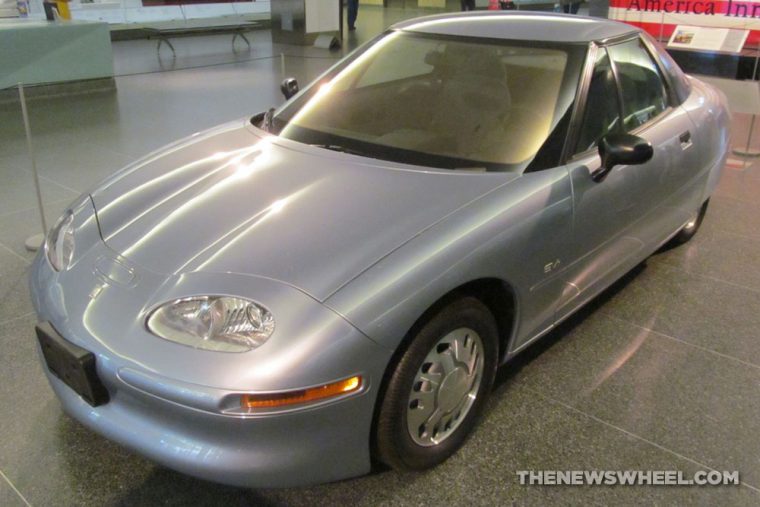 GM EV1 Electric Car at Smithsonian full side view
