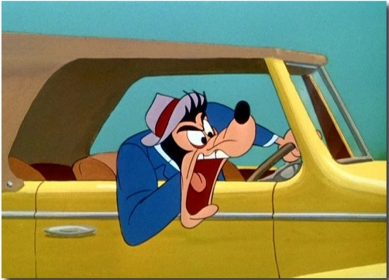 Goofy driving car in Disney's Motor Mania