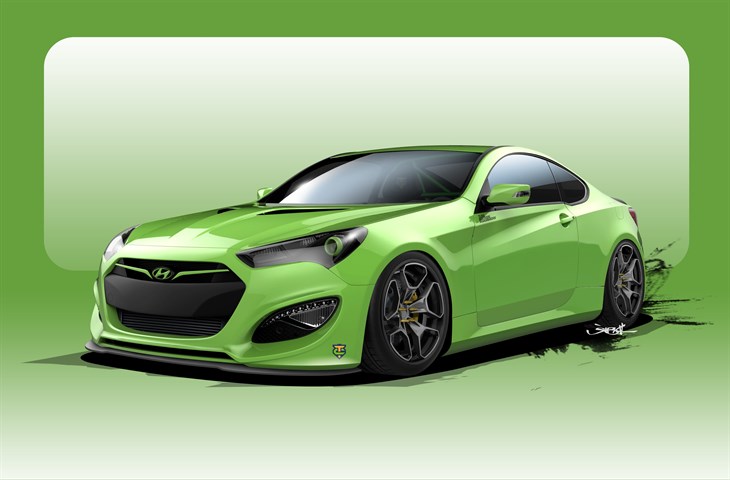 Green Hyundai Genesis Coupe TJIN Edition Underground Racer