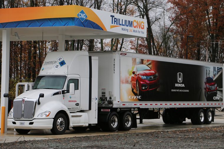 Honda truck at new CNG Filling station in Troy, Ohio