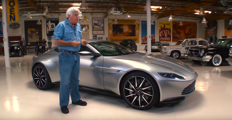 Jay Leno drives James Bond's Aston Martin DB10 from SPECTRE