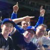 Sad Chicago Cubs fans at Wrigley Field as New York Mets sweep Cubs in NLCS