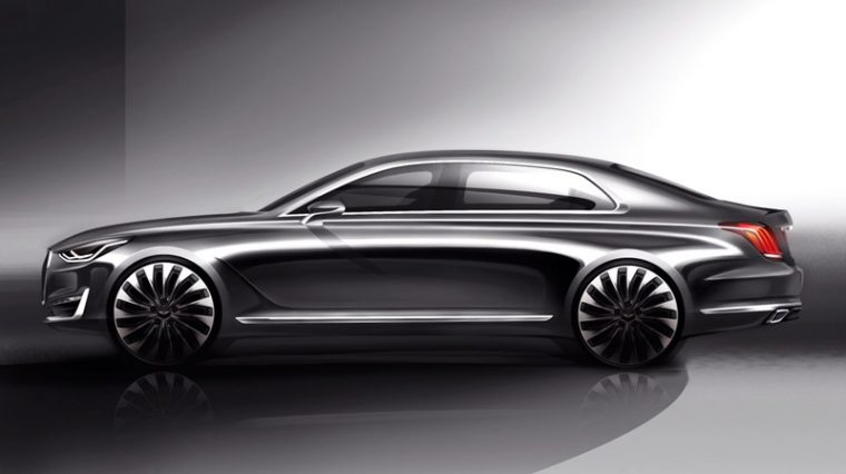 Athletic Elegance Genesis Motors' New Design Language Unveiled G90 rendering side