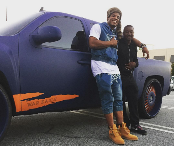 Cam Newton shared this pictured of his customized 2012 Chevy Silverado via Instagram