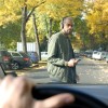 Pedestrian Crossing the Road