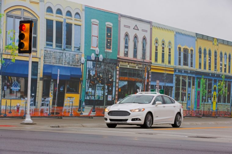 Ford Fusion Hybrid Autonomous Research Vehicle at Mcity