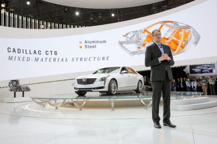 Cadillac President Johan de Nysscehn unveiled the 2016 Cadillac CT6