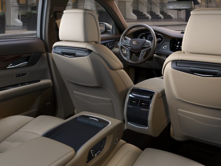 , 14-way front bucket seats for driver and front passenger are featured inside the 2016 Cadillac CT6