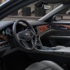 A leather-wrapped steering wheel comes standard in the 2016 Cadillac CT6