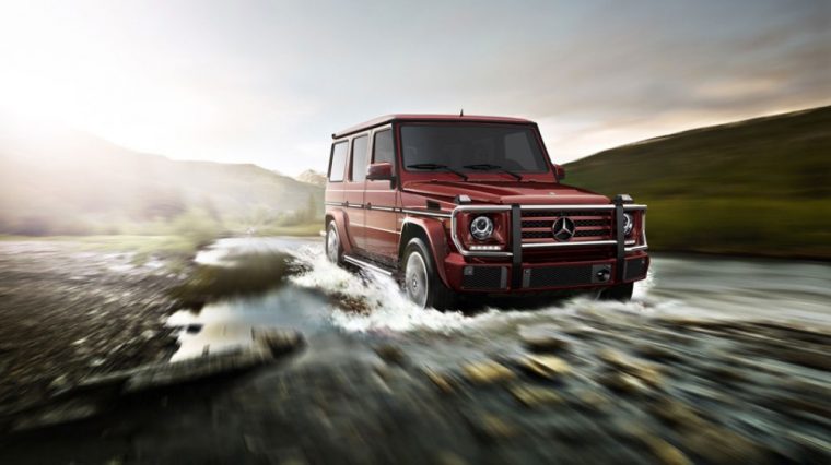 The 2016 Mercedes-Benz G-Class features a 4.0-liter biturbo V8 and seven-speed automatic