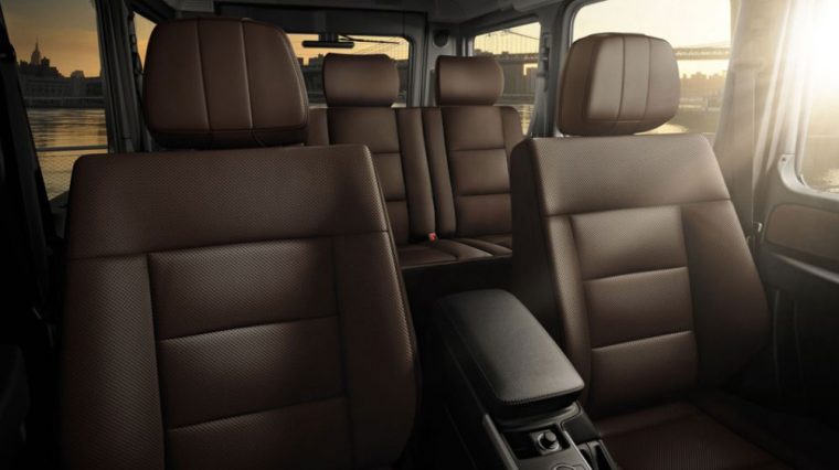 The 2016 Mercedes-Benz G-Class comes standard with leather seats